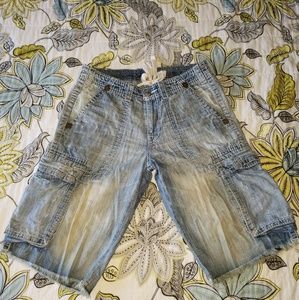 True Religion Denim Cargo Shorts